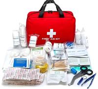 Kalanka-Trousse De Secours 170 Pièces, Trousse À Pharmacie Voyage Avec Couverture De Survie, Bandage, Pansement, Gaze, Sifflet, Trousse Premier Secours Pour Maison, Voiture (25x18x8cm)