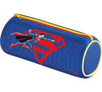 Kalanka-- Trousse Ronde Superman - Trousse Scolaire En Néoprène, Tissu Doux Anti-Déchirures - 21 Cm X 6 Cm