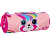 Kalanka-Trousse Scolaire 3d Ronde Pour Enfant \U2013 Étui Rose 21x8 Cm Avec Fermeture Éclair \U2013 Cadeau Pour Fille \U2013 École Primaire (Cp À 6e) \U2013 Panda Licorne