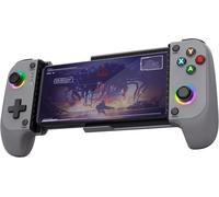 KALANKA-Trust GXT 735G Mylox Manette pour Telephone Portable Bluetooth pour Android/Iphone / PS5 / Xbox/Mobile, 12h d'Autonomie, Double Vibration, ¿clairage RGB, Manette Smartphone Sans Fil, Gris