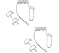 KALANKA-Tube Acoustique de Rechange Transparent avec 1 Paire écouteurs en Silicone Souple pour Talkie Walkie Casque Oreillette Compatible avec Motorola Kenwood Baofeng Radio Bidirectionnelle (Lot de