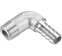 Kalanka-Tuyau Barbillon Raccords - 90 Degré Coude Inox Acier 10mm Tuyau Connecteur Appliquer À Eau Carburant (G1/4 Mâle Tuyau)