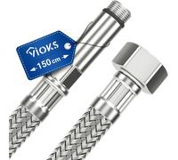Kalanka-Tuyau Blindé Flexible De 150 Cm Avec Écrou De Raccordement 1/2" Et Filetage Extérieur M10 - Tuyau D'eau Potable - Tuyau Flexible Avec Tresse En Acier Inoxydable