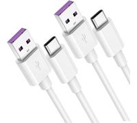 KALANKA-TypeC-USB Cable 5A [2 Pack 2m] Fast Charge Huawei Supercharge QC 3.0 40W Compatible with Huawei P30 P30 Pro P20 P20 Pro Mate 20Pro Samsung Galaxy S8/S9/S10 Sony Xperia 1/10/10 Plus LG HTC