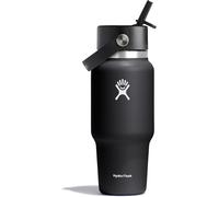 Kalanka-\U2013 Wide Flex Straw Travel Bottle 710ml (24 Oz) \U2013 Étanche, Isolée, Compatible Porte-Gobelet \U2013 Garde Les Boissons Froides 24 H \U2013 Bouchon À Paille Flexible \U2013 Black