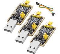 KALANKA-UART-TTL Adaptateur USB avec convertisseur CH340G pour 3,3 V et 5 V avec câble de cavalier, adaptateur RS232 vers TTL USB compatible avec Arduino