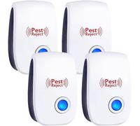 KALANKA-Ultrason Souris et Rats,4 Pack Répulsif à Ultrason,Appareil Ultrason Souris,Répulsif à Ultrasons pour Intérieur Dispositif Anti Souris, pour Moustiques,Fourmis, Rats,Araignées
