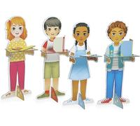 KALANKA-- Un Jour¿ A l'Ecole - Jouet d'Imitation Métier - 250 Accessoires Inclus - Grands Personnages 65 cm - Développe l'imagination - Certifié FSC - Dès 3 Ans, J06623