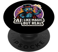 KALANKA-Une Blague d'ingénieur en Intelligence Artificielle comme la Magie mais la Vraie Intelligence Artificielle PopSockets PopGrip Adhésif