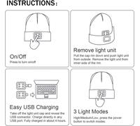 KALANKA-Unisexe LED Bluetooth Bonnet Lampe Frontale,USB Rechargeable 4 LED Musique Parleur Chapeau de Course Lumière Chaud Polaire Doublée Tricot Bonnet Cadeaux pour Hommes et Femmes