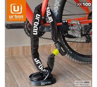 Kalanka-Urban Xk120 Chaine Antivol Pour Velo En Acier Trempé,100cm Et Maillons Ø8mm, Serrure Haute Sécurité, Plus Compacte Et Plus Facile Transport, Anti-Rayures, Cadenas Polyvalent Pour Vélo Moto Ou