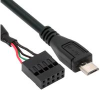 KALANKA-USB 2.0 Cable 9/10 Pin to Micro USB 5 Pin 50cm for Motherboard, Mini Monitor, Camera Sensor