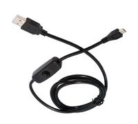KALANKA-USB 2.0 Male to Micro USB Male Extension Cable with On/Off Button DC 5V 1.5M