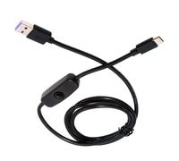 KALANKA-USB 2.0 Male to USB C Male Extension Cable with On/Off Button DC 5V 1m