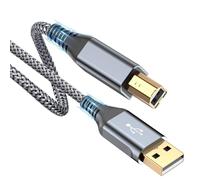 KALANKA-USB 2.0 Type B Printer Cable 6m USB A to USB B Cable Compatible with HP, Dell, Canon, Epson, Lexmark, Xerox, Brother, Samsung, Pixma Black