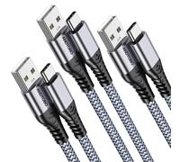 KALANKA-USB A to USB C 3.1A Cable, [2M, Pack of 3] USB C Fast Charging Cable, USB Type C Braided Charger Cord for iPhone16 Plus Pro Max/iPhone15, Samsung Galaxy S20 S10 S9 S8, Google Pixel 2 XL