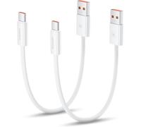 KALANKA-USB A to USB C Cable [2pcs 0.25M] 6A Nylon USB C Cable Fast Charging, Type C Data Cord for iPhone 16 15 Pro Max, Samsung S24 S23 Note 10, Huawei P60, Honor, Xiaomi, Oppo, Vivo