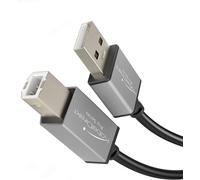 KALANKA-USB-B Cable 2 5 m (USB-A to B for Use as a Printer, Scanner or Fax, Black/Space Grey)