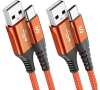 KALANKA-USB C Cable 2 Pack 3.1A 6.6ft+10ft Fast Charge USB C Charging Cable Nylon Type C Cable for Samsung Galaxy S24 S23 S22 S21 S20 Plus/Ultra/FE, iPhone 15 Pro Max, Note20, A72, A71,