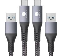 Kalanka-Usb C Cable [2pack 6.6ft] Type C Cable Android Auto 3.1 Gen2 Usb A To C 3a Fast Charge 10gbps Sync Data Transfer Cable For Samsung Galaxy S21 S20 Note 20/Note 10 2m