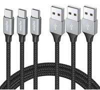 Kalanka-Usb C Cable [3.3ft,3 Pack], Usb A To Usb C 3a Fast Charge Nylon Braided Type C Charger Compatible With Galaxy A53 A12 A13 A20e S23 S22 S21 S20 Ultra Plus S10 S10e S9 Iphone 15 Plus Pro Max