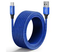 KALANKA-USB C Cable 5M, Long USB C to USB Cable 3A Fast Charging Nylon Charger Type C Cable for Samsung Galaxy S23 S21 S20 S10 Series, Laptops, Tablets, Switch, Blue
