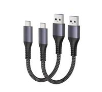 KALANKA-USB C Cable Short 15cm/0.15M 2Pack 10Gbps Data Cable USB3.2 Gen2 Type C Android Auto QC3.0 Fast Charger USB A to C 3.1A for Samsung Note20 Galaxy S23/S22/S21 Z Flip 5 Pixel 8 Pro