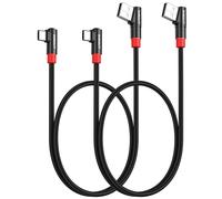 KALANKA-USB C Cable Short 90 Degree, [0.6M 2PCS] 3A USB to Type C Cable USB 2.0 Data Transfer Nylon Compatible with iPhone 16/15 Pro/Pro Max/Plus, Galaxy S25/S24/S23, iPad Pro 2022