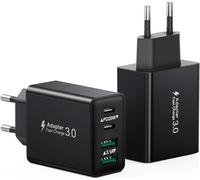 Kalanka-Usb C Charger, 40w 4 Port Quick Charger Usb C, 2pack Multiple Sector Dual Pd+Qc 3.1a Type C Adapter For Iphone 16 15 14 13 12 11 Pro Max 8 7 6s Plus Mini Se, Ipad, Samsung Galaxy