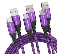 Kalanka-Usb C Kabel 3a Schnellladung,[1m+1m+2m]Usb A Zu Typ C Ladekabel Geflochten Kompatibel Mit Samsung Galaxy A10e A20 A50 A51 A71, S20 S10 S9 S8 Plus S10e, Note 20 10 9 8, Moto G7 G8¿Lila¿