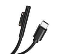 KALANKA-USB-C Male to Surface Magnetic Charging Cable, Supports PD up to 45W(15V/3A), Fast Charging, Compatible with Microsoft Surface Pro 7/6/5/4/3GB/Book Laptop 4/3/2, 0.3m/0.98ft