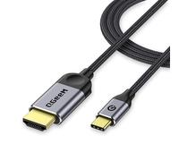 KALANKA-USB C to HDMI Cable Adapter 10ft 4K, USB Type C to HDMI Thunderbolt 3/4 Compatible for iPhone 15 Pro Max,Galaxy,Mac Book Pro/air IPad pro,Surface Book,Dell XPS,HP,Thinkpad,Pixelbook, More(10f