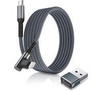 KALANKA-USB C to Lightning Charger Cable 3M 90 Degree with USB A Adapter, Angled Cord Type C PD Right Angle Quick Charge for iPad 9 Generation iPhone 11 12 13 14 Pro Max