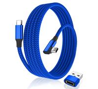 KALANKA-USB C to Type C Cable 100W Right Angle 2M with USB A Adapter, Fast Charge 90 Degree Angled PD Charger Cord for Macbook, iPhone 16 15 Max, iPad Pro Air 4 5 Mini 6, Samsung S24 S23 A53 A54, Z Fo