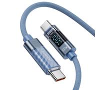 KALANKA-USB C to USB C Cable 100W, 1M PD Fast Charging Type C Cable with LED Display Compatible with iPhone 16 15 Pro Max Plus, MacBook, iPad, Galaxy S23 S22, Pixel