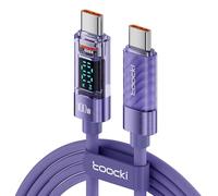 KALANKA-USB C to USB C Cable 100W, 2M PD Fast Charging Type C Cable with LED Display, Compatible with iPhone 16 15 Pro Max Plus, MacBook, iPad, Galaxy S23 S22, Pixel, Purple