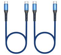 KALANKA-USB C to USB C Cable, 2x0.5m PD 60W Type C to Type C, Fast Charging Cable for iPad Pro 2020, MacBook Pro 2020, iPad Air 4, Galaxy S20 S10 S9, Xiaomi, Huawei etc-Blue