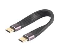 KALANKA-usb c to usb c cable 40Gbps, short type c to type c c cable usb c male to male 100w fast charging cable FPC design for mobile phones power bank - 5.4 inch