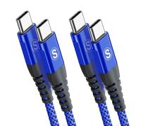 KALANKA-USB C to USB C Cable 60W [2M/Pack of 2] PD Fast Charge USB Type C Nylon Braided Charging Cable for iPhone 16 15 pro max, Samsung Galaxy S24 S23 S22 S21 S20/Note 20, iPad Pro MacBook Air