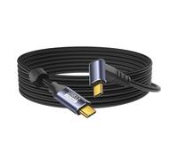 KALANKA-USB C to USB C Cable 90 Degree 10Gbps USB Type-C 3.1 Gen2 Male to Male Data Transfer 4K@60Hz Fast Charging Video Cable 100W (2M/6.6FT)
