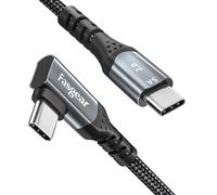 KALANKA-USB C to USB C Cable Right Angle 90 Degree 100W 5A PD Type C Fast Charging Cable Compatible with Mac-Book Pro Air i-Pad Pro 2020 Galaxy S20 Huawei P40 Lenovo ThinkPad (Black, 1m)