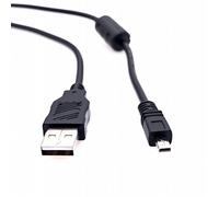 KALANKA-USB chargement et transfert données photo câble, 1m USB A mâle vers mini B plat 8 broches, pour Panasonic Lumix DMC-TZ61, TZ40, TZ70, TZ20, TZ22, TZ35