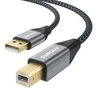 KALANKA-USB Printer Cable 0.5M USB 2.0 Printer Scanner Cord Male to B Male Nylon Braided Short Compatible with Canon, HP, Brother, Hero, Dell, Lexmark, Epson