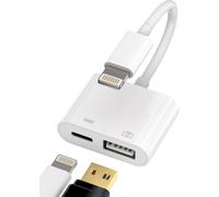 Kalanka-Usb To Lightning Adapter (2 In 1) Charger Cable Iphone Jack Usb A Camera Flash Disk Otg 3.0 Charger Plug Apple Mfi Certified For 14 13 12 11 Pro Max 7 8 Plus X Se Xs Xr Ipad Air Stick Accessor