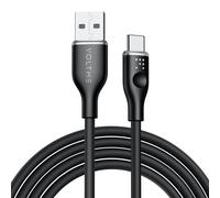 KALANKA-USB to USB-C 2.0 Cable 1.8 m Black, Fast Charging Cable PD 3A Samsung Ultra Soft and Flexible, Charging Phone at Home or Office for MacBook/iPad/Galaxy/Pixel/Switch/Huawei