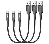 Kalanka-Usb To Usb C Cable, 3 Pieces 0.3 M 3a Usb C Cable Fast Charging, Usb Type C Cable Compatible With Iphone 16/15 Series, Galaxy S23/S22/S21, Google Pixel 8/8 Pro, Usb C Devices - Black