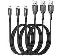 Kalanka-Usb To Usb C Cable, 3 Pieces 1 M 3a Usb C Cable Fast Charging, Usb Type C Cable Compatible With Iphone 16/15 Series, Galaxy S23/S22/S21, Google Pixel 8/8 Pro, Usb C Devices - Black