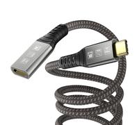 KALANKA-USB4 Extension Cable with Thunderbolt 4, Extension Cable 40Gbps Male to Female PD 100W, 8K 60Hz, Compatible with Thunderbolt 4/3, USB4/3, Type C, for Mac MacBook Pro, SSD eGPU, 0.8M