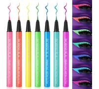 Kalanka-Uv Pailletée Eyeliner Set 7 Couleurs Imperméable, Eye Liner Liquide Pour Concerts De Rock, Fêtes, Proms Et Maquillage Festif