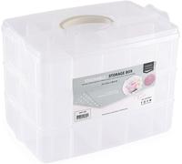 Kalanka-Vaessen Creative Boîte De Rangement Plastique 25 X 16 X 18,5 Cm - Avec 30 Compartiments Modulable - Caisse Avec Couvercle Pour Couture, Accessoires Diamond Painting Et Scrapbooking